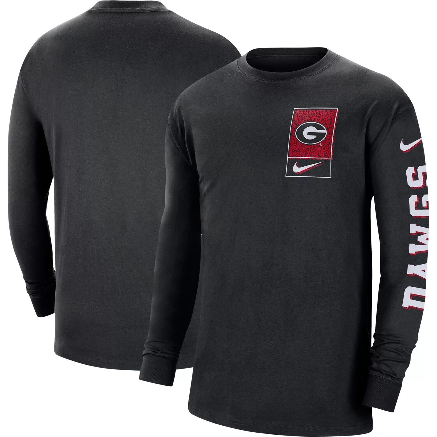 

Мужская футболка с длинным рукавом Nike Black Georgia Bulldogs Seasonal Max90 2-Hit