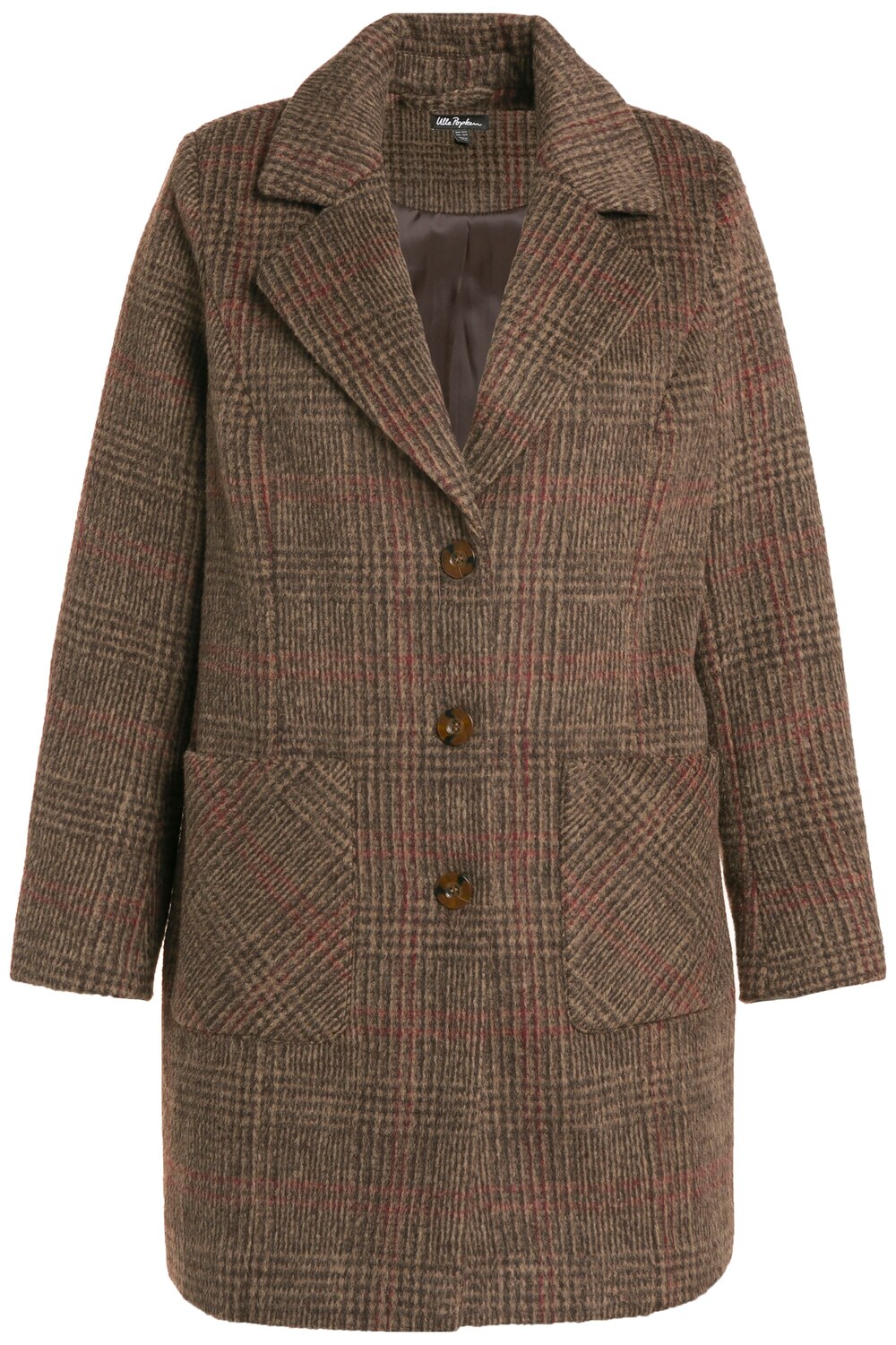 Межсезонное пальто Ulla Popken, пестрый коричневый межсезонное пальто s oliver пестрый бежевый