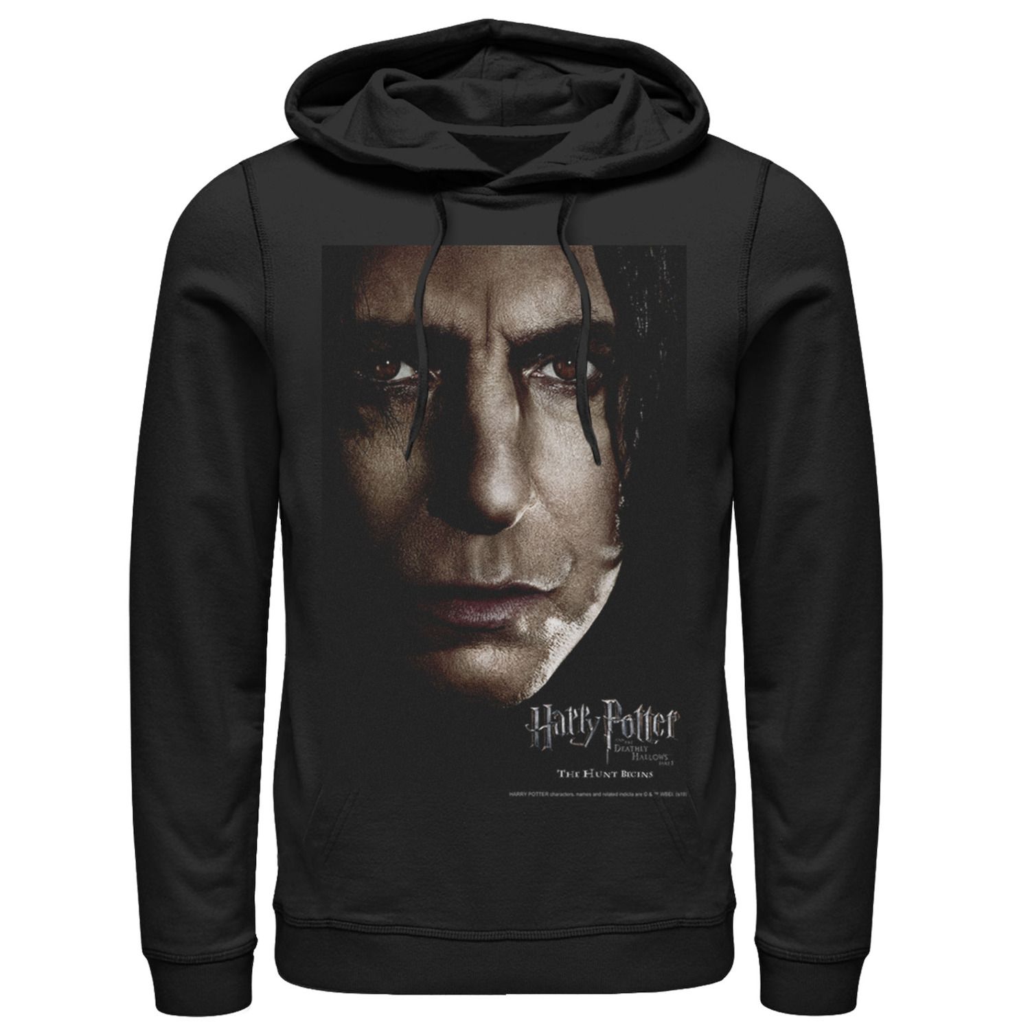 цена Мужской пуловер с капюшоном и плакатом с персонажем Снейпа «Дары смерти» Harry Potter