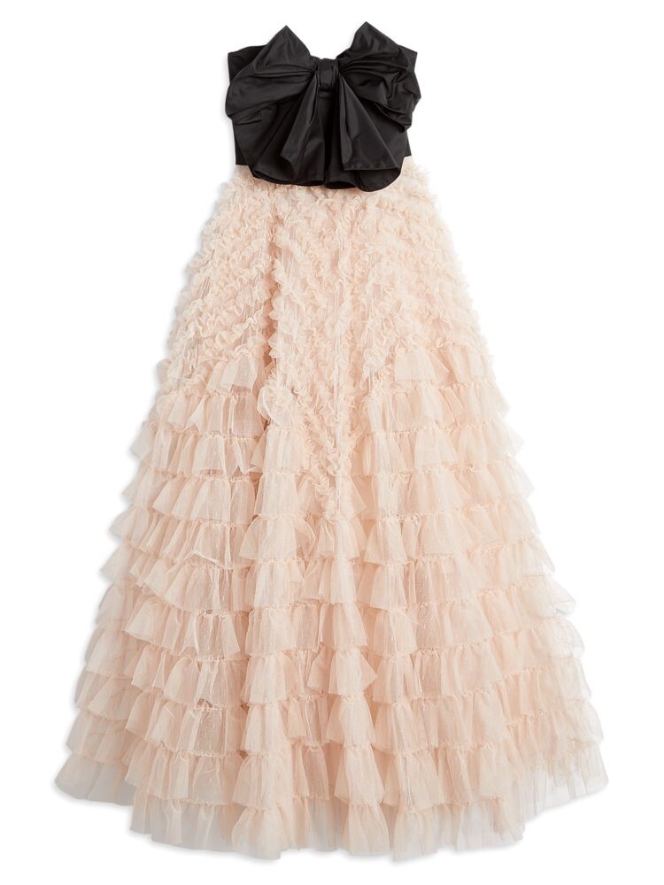 

Платье миди с рюшами и бантом Redvalentino, цвет Black Rose