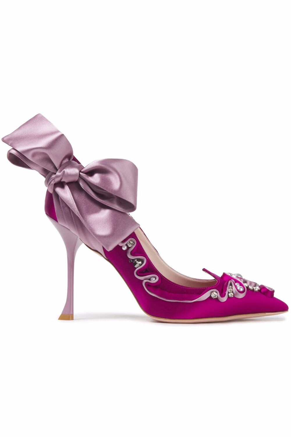

Атласные туфли Viv Couture с бантом Roger Vivier, пурпурный