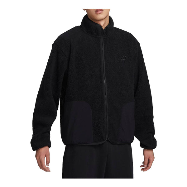 Куртка Nike Club Fleece Winterized Jacket 'Black', черный куртка nike club winter half zip fleece jacket black purple dq4881 010 черный