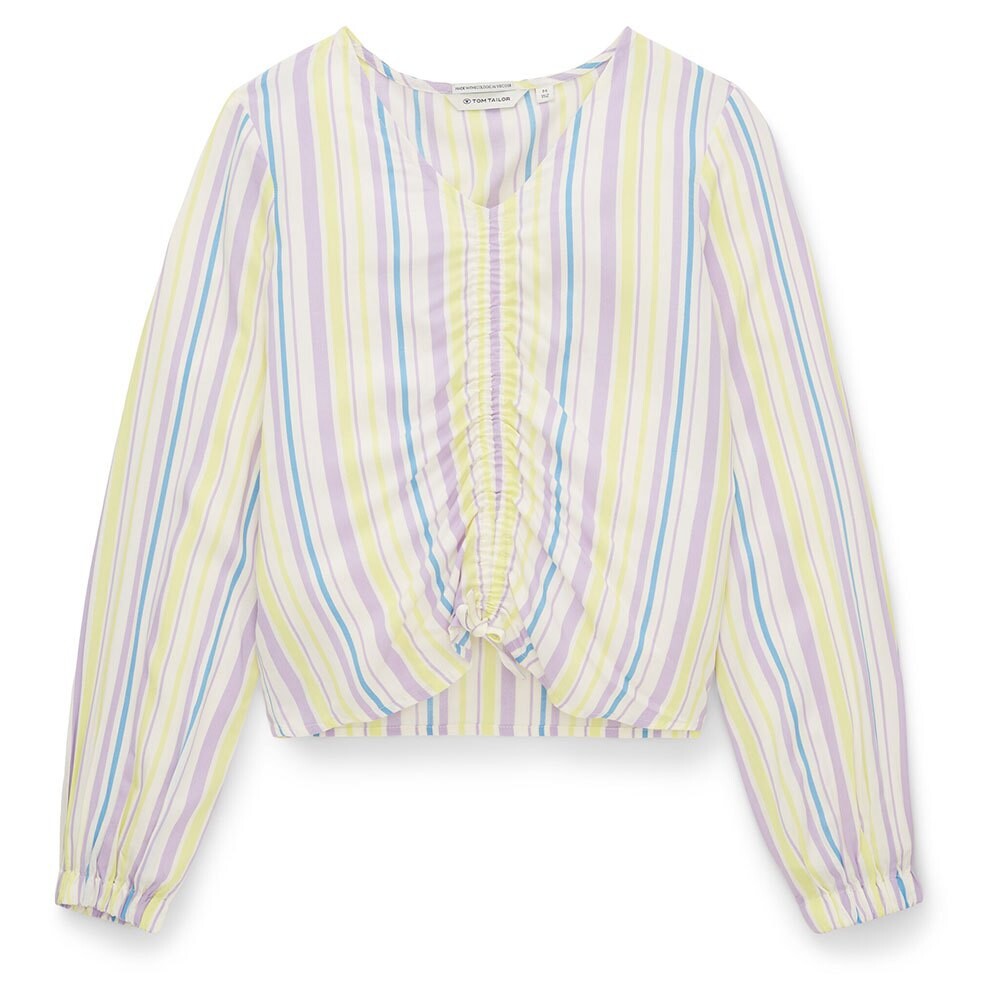 

Блуза Tom Tailor Cropped Printed Ruched, желтый