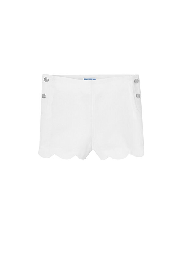 Белые шорты для девочек с зубцами Jacadi Paris