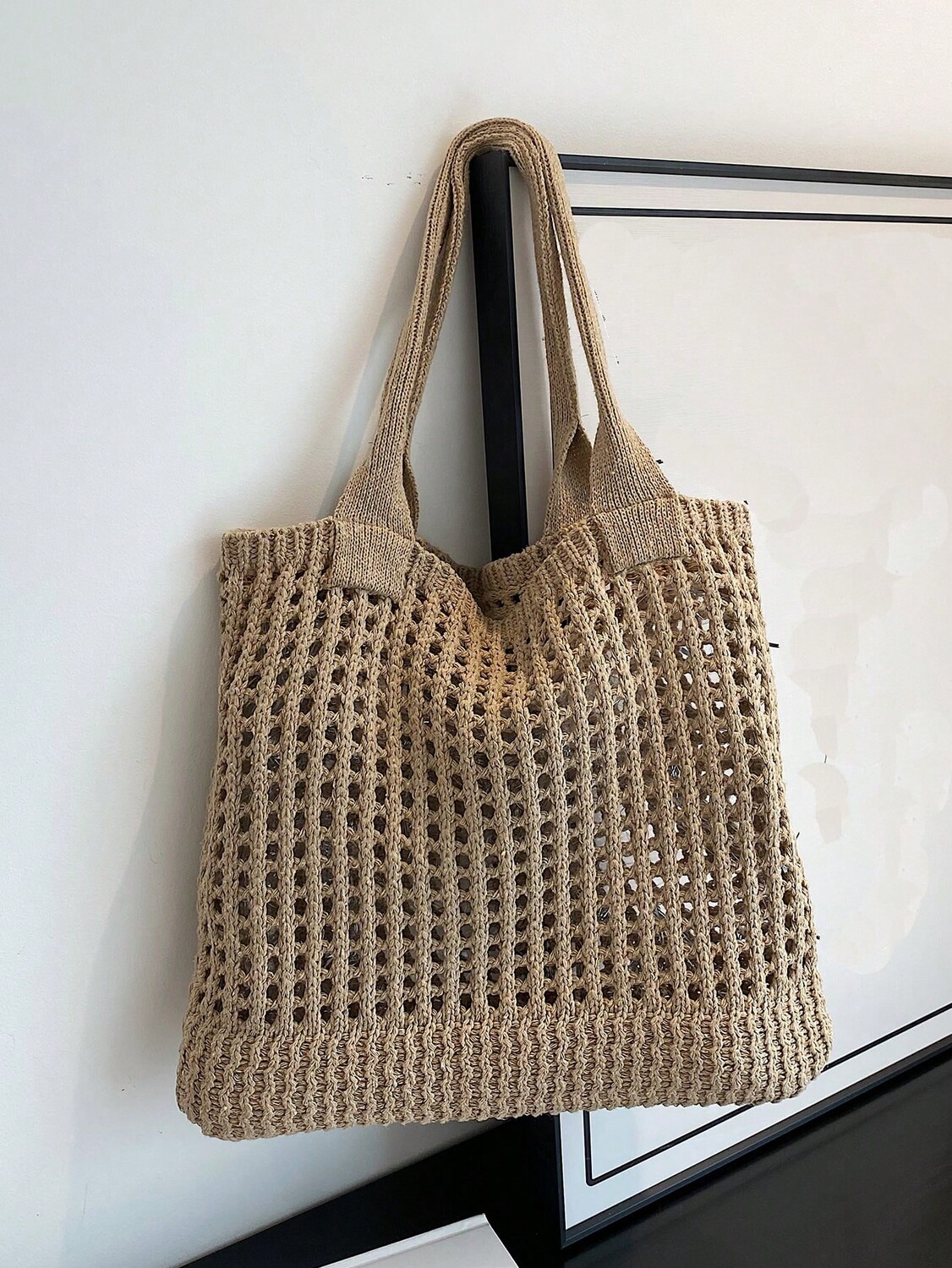 

Сумка вязаная Vacation Khaki, серо-бежевый