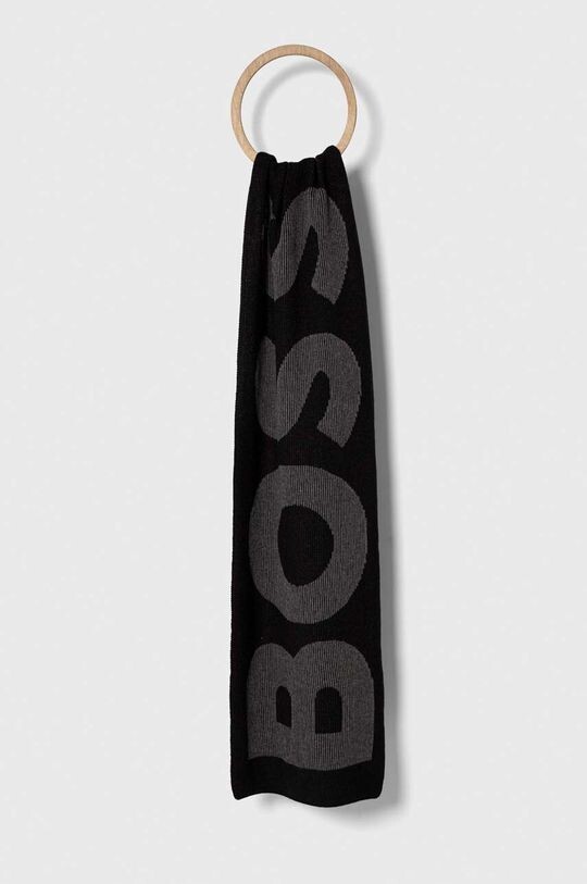 

Шарф BOSS из смесовой шерсти Boss, черный