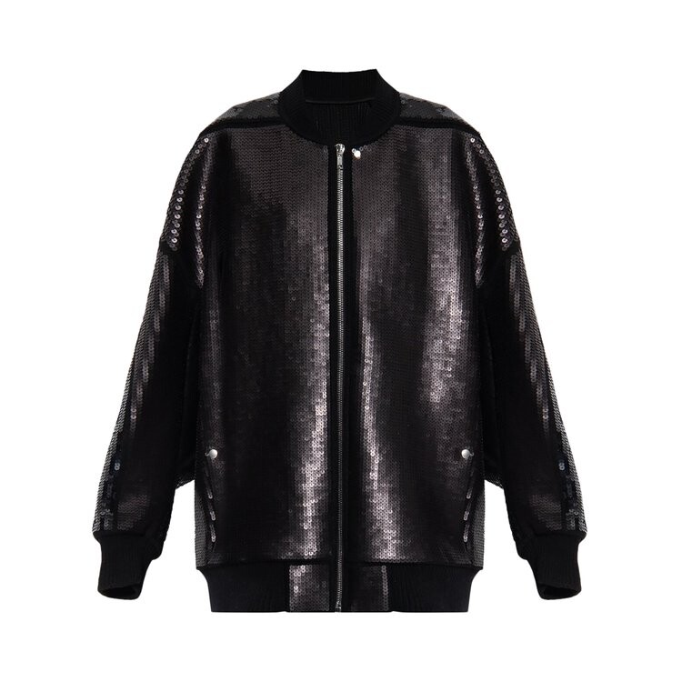 

Куртка Rick Owens Sequinned Bomber 'Black/Matte Black/Shiny Black', черный
