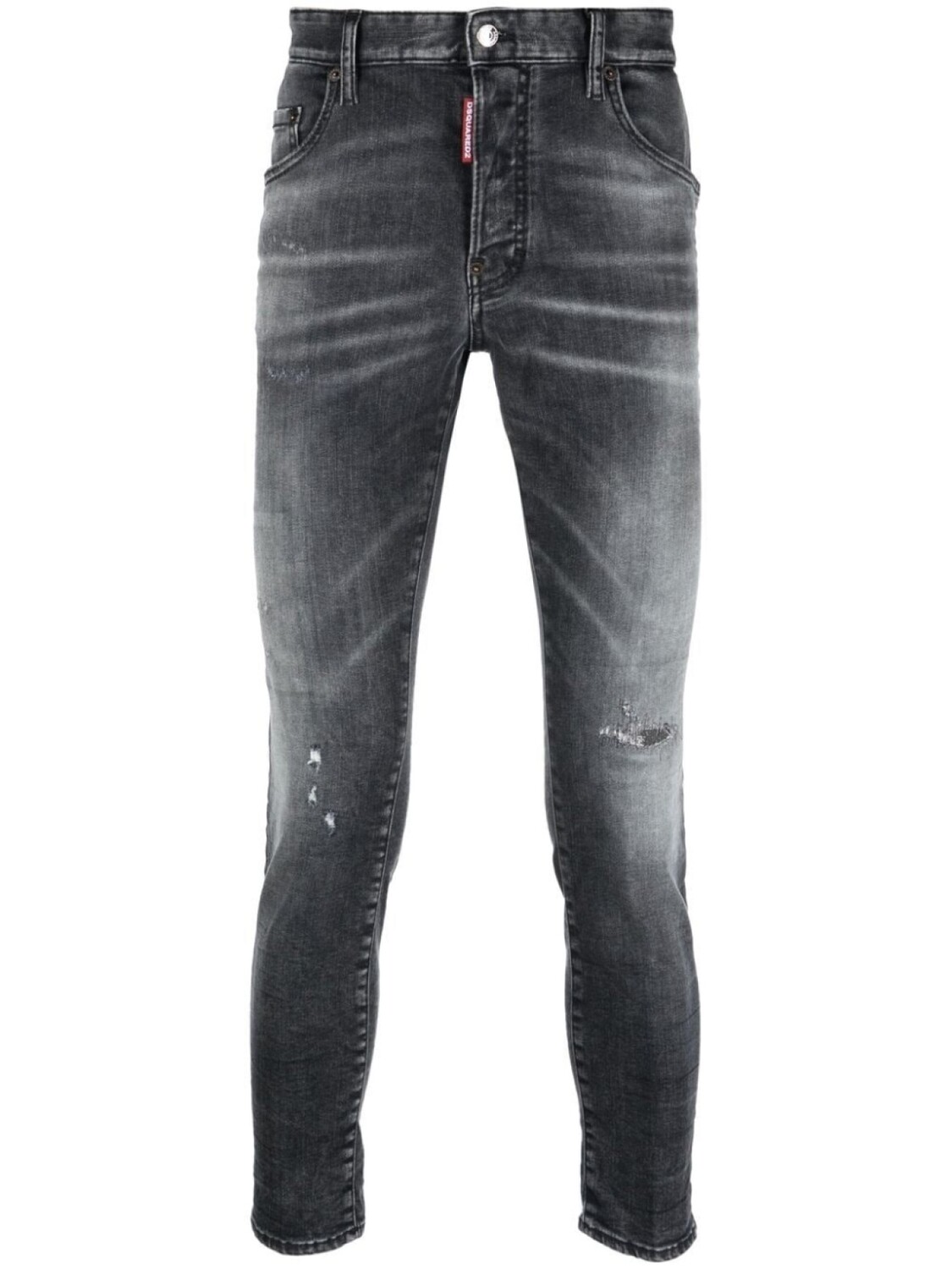 

Dsquared2 джинсы скинни с прорезями, серый