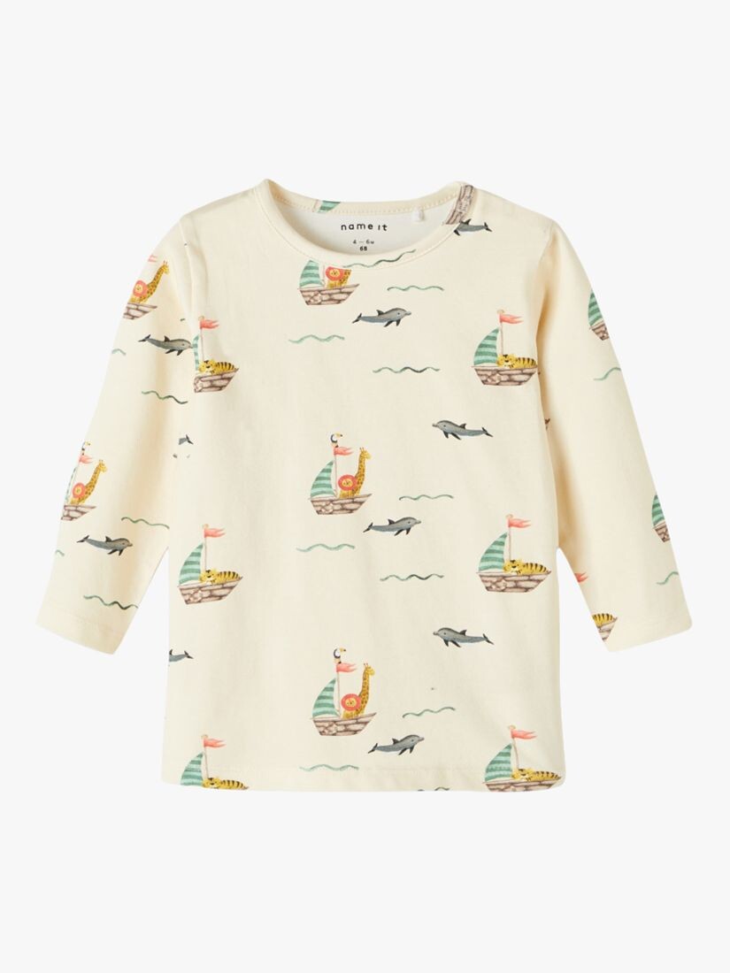 

Топ NAME IT Baby Safari AOP, кремовый