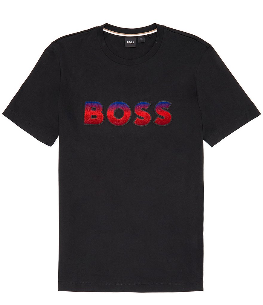 Футболка BOSS Tiburt 420 с коротким рукавом Hugo Boss, черный