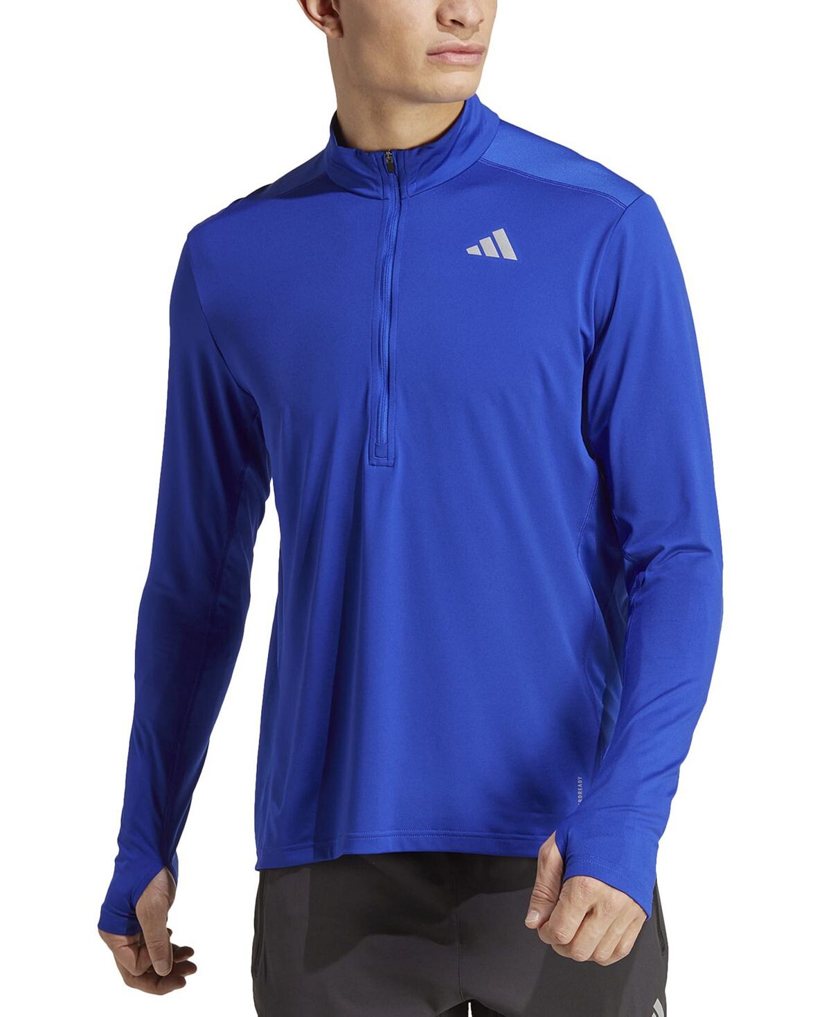 

Мужская рубашка с длинным рукавом и молнией до половины длины The Run adidas