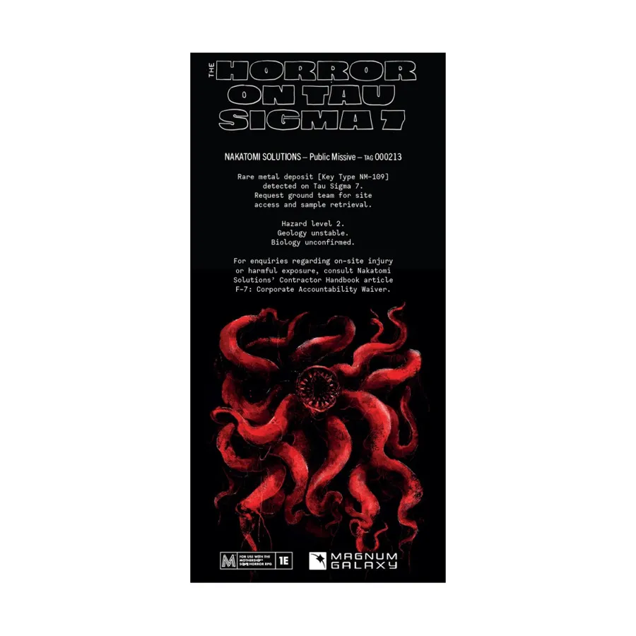 

Модуль Horror on Tau Sigma 7, Role Playing Games (Magnum Galaxy Games)