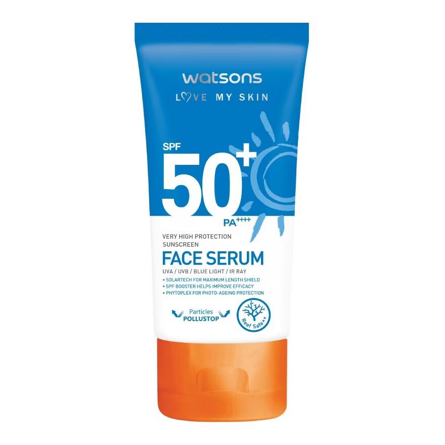 

Watsons Солнцезащитная сыворотка для лица Love My Skin с очень высокой степенью защиты SPF50 50 мл, White
