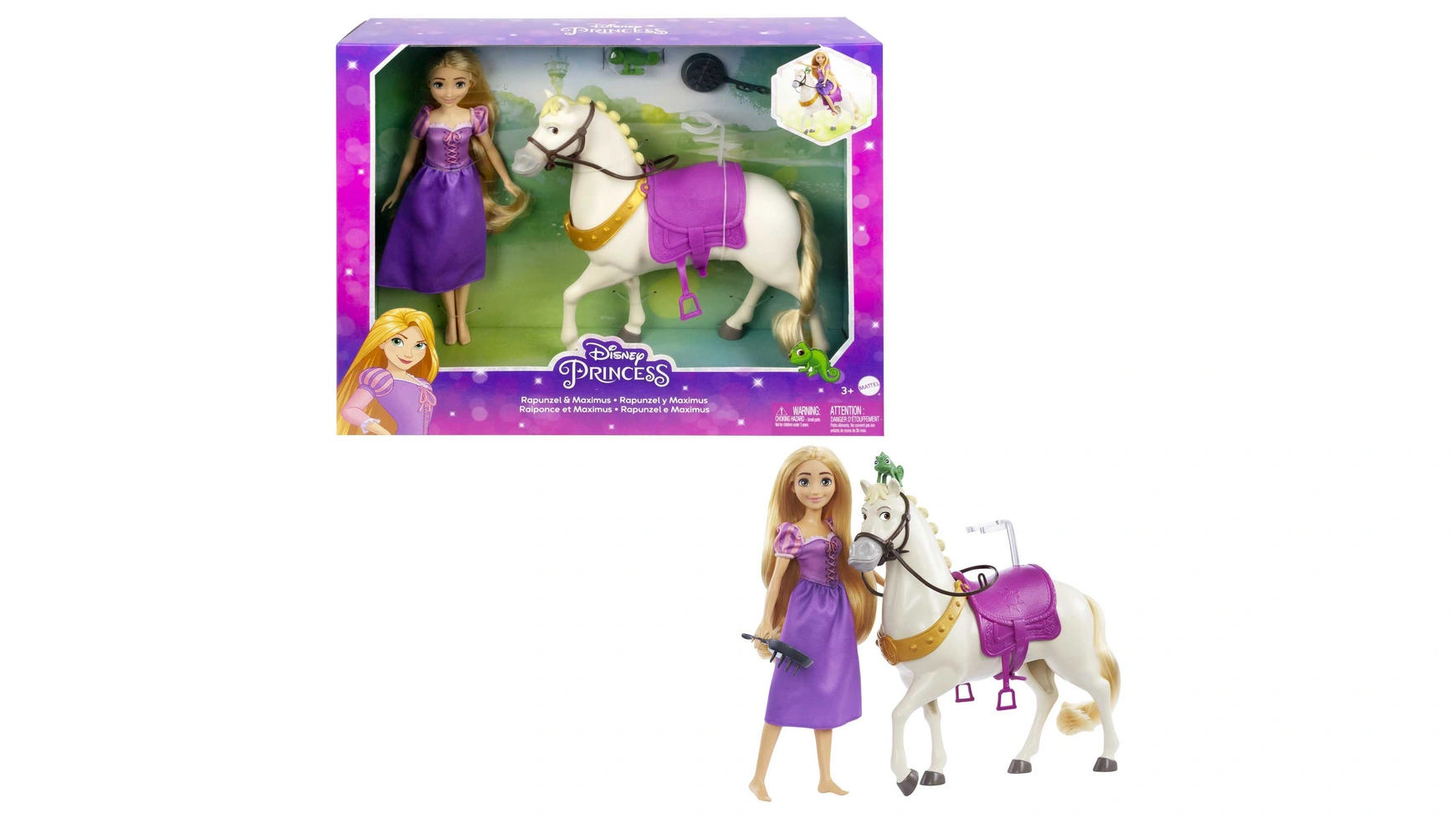 Принцесса диснея рапунцель и максимус Mattel картонка рапунцель