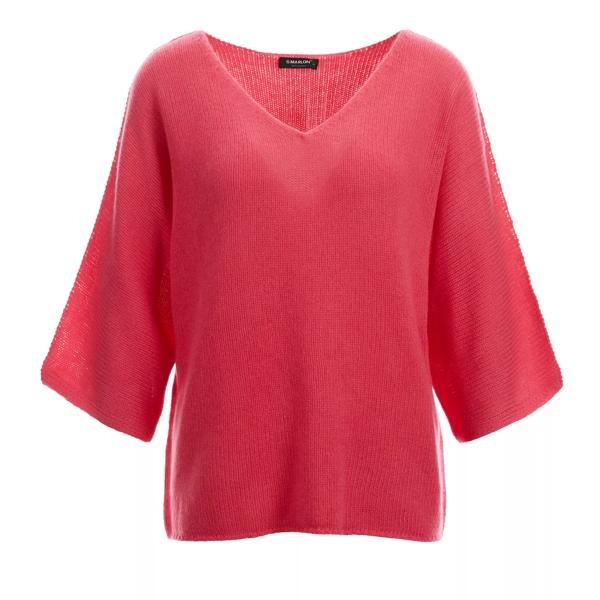

Пулловер v-pullover sehr weit, loose knitting 414 himbeer S.Marlon, розовый