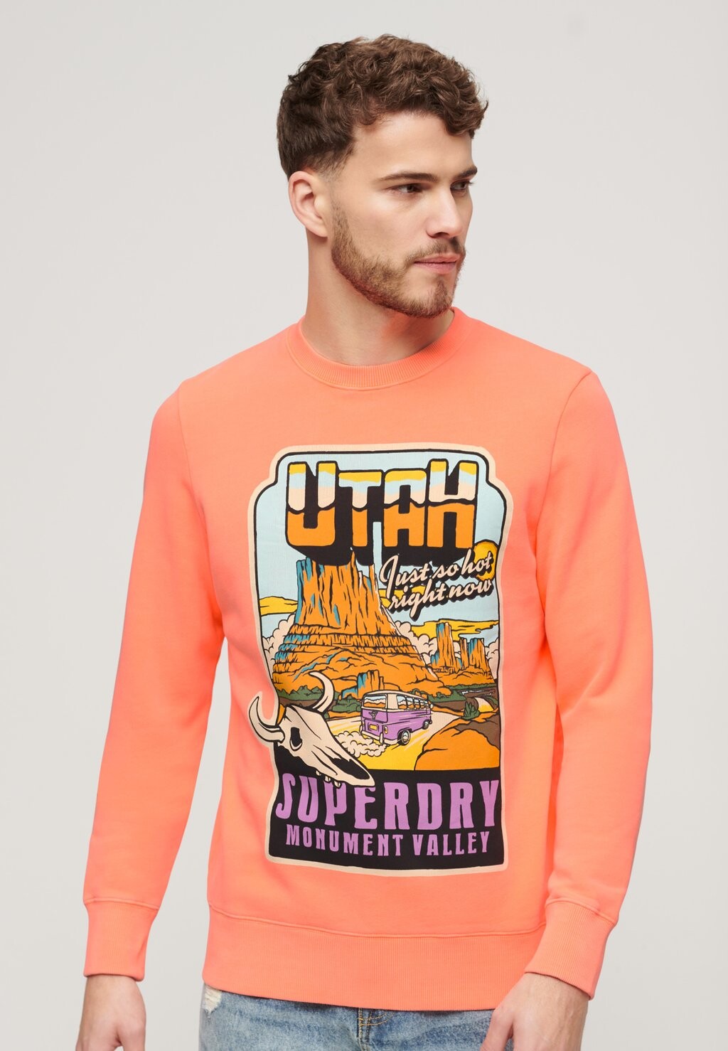

Толстовка TRAVEL Superdry, цвет sunblast orange