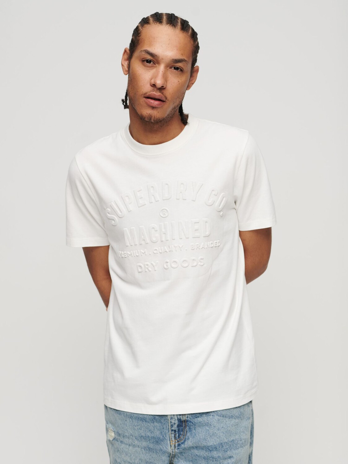 

Футболка с принтом Superdry Workwear, цвет экрю