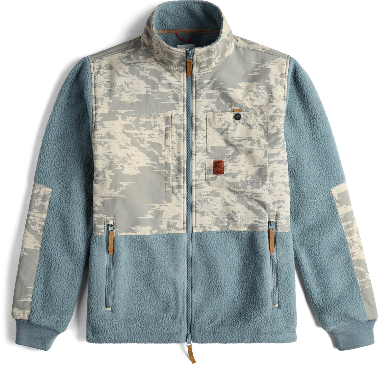 Флисовая куртка с субальпийским принтом — мужская Topo Designs, хаки фото