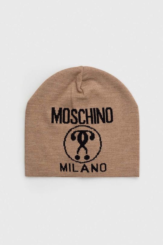 цена Шерстяная шапка Moschino, бежевый