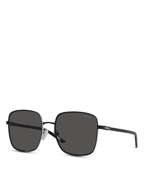 

Квадратные солнцезащитные очки, 57 мм Prada, цвет Gray