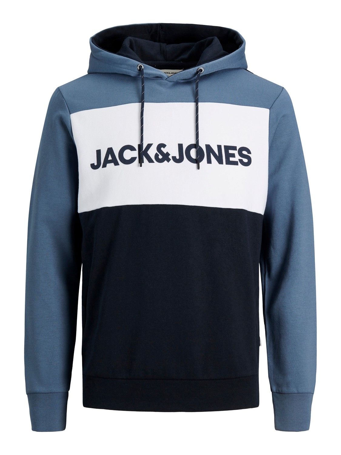 Толстовка Jack & Jones 'Logo Blocking', цвет China Blue REG цена и фото