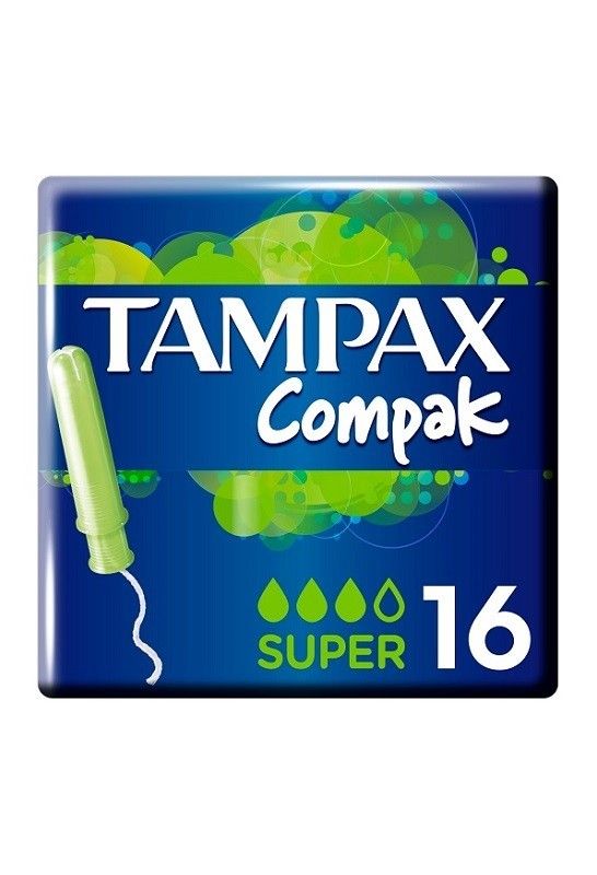 Tampax Compak Super гигиенические тампоны, 16 шт. tampax compak pearl super гигиенические тампоны 16 шт