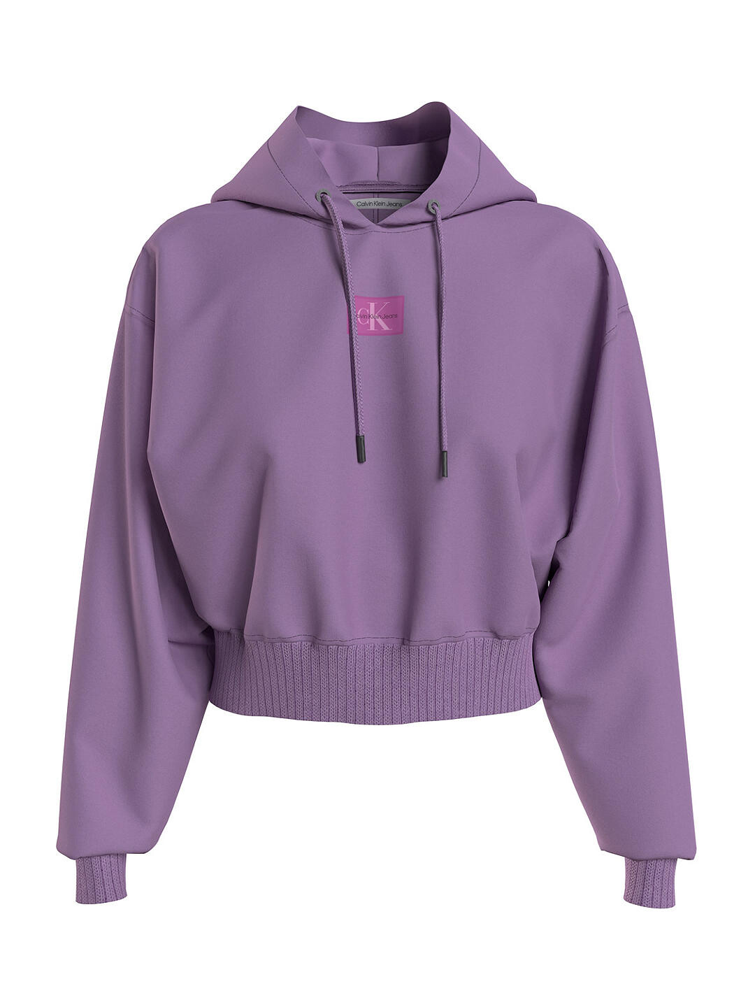

Укороченная толстовка с широкими рукавами Calvin Klein, цвет Ирис Орхидея