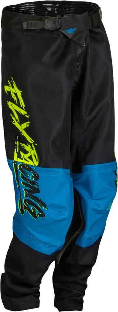 Молодежные брюки для мотокросса Fly Racing Kinetic Khaos FLY Racing, черный/синий/желтый
