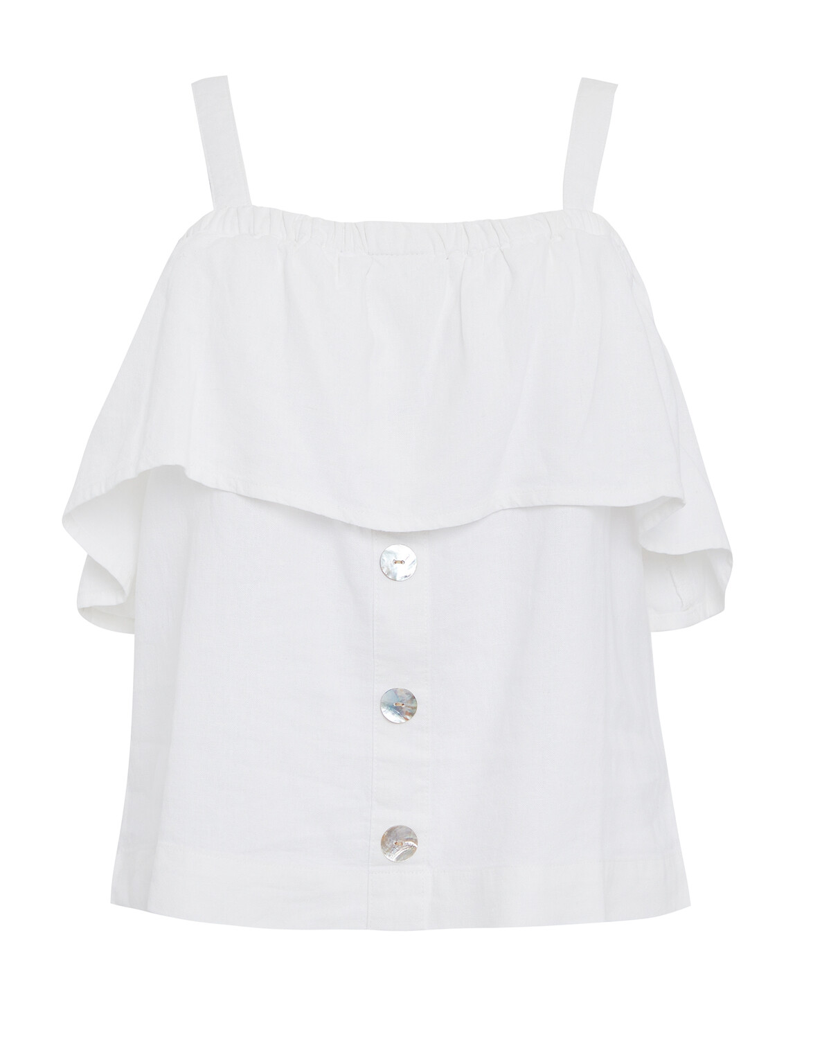 

Топ Threadbare THB Aspen Linen Bardot, белый