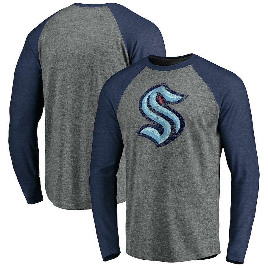 

Футболка с длинным рукавом Fanatics Branded Seattle Kraken, серый