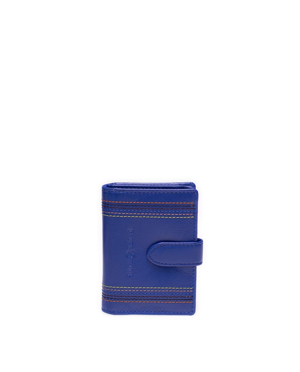 Маленький женский кошелек на кнопке из синей кожи Laura Valle, синий кошелек для ключей ручной работы из натуральной кожи маленький портативный бумажник на молнии с кармашком для карт для хранения