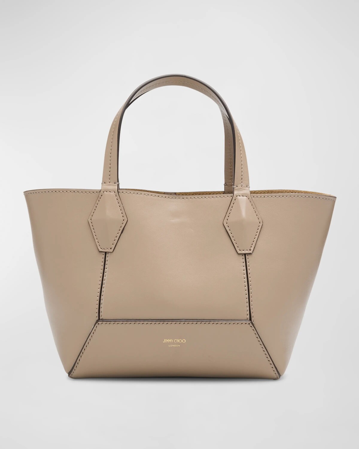 

Маленькая кожаная большая сумка Diamond с бриллиантами Jimmy Choo, цвет Taupe