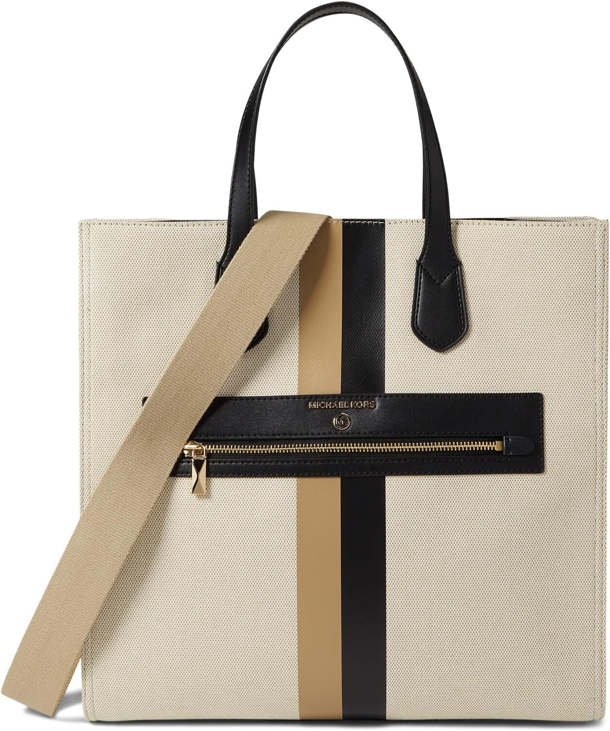 

Большая сумка-тоут Kempner North/South MICHAEL Michael Kors, цвет Black/Camel