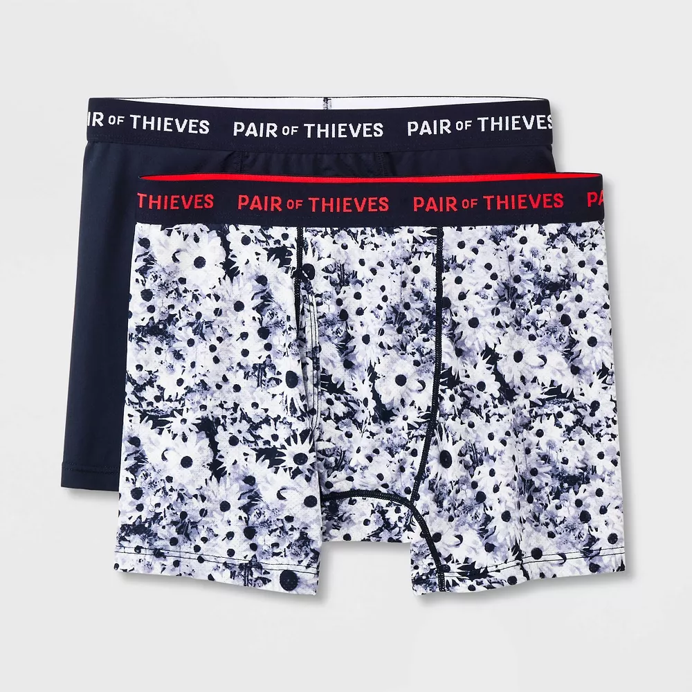 

Пара мужских трусов-боксеров Thieves Super Fit, 2 шт. Pair of Thieves, цвет Black/White