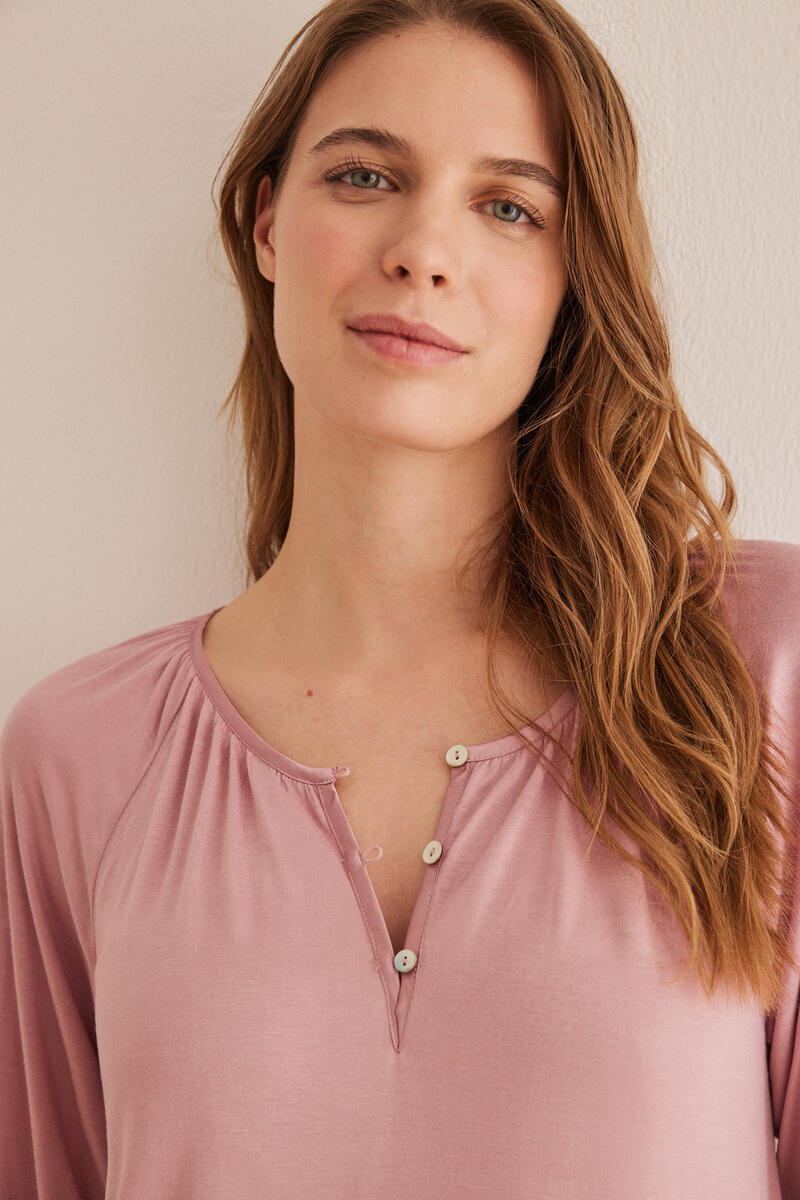цена Розовая короткая ночная рубашка Ecovero Women'secret, розовый