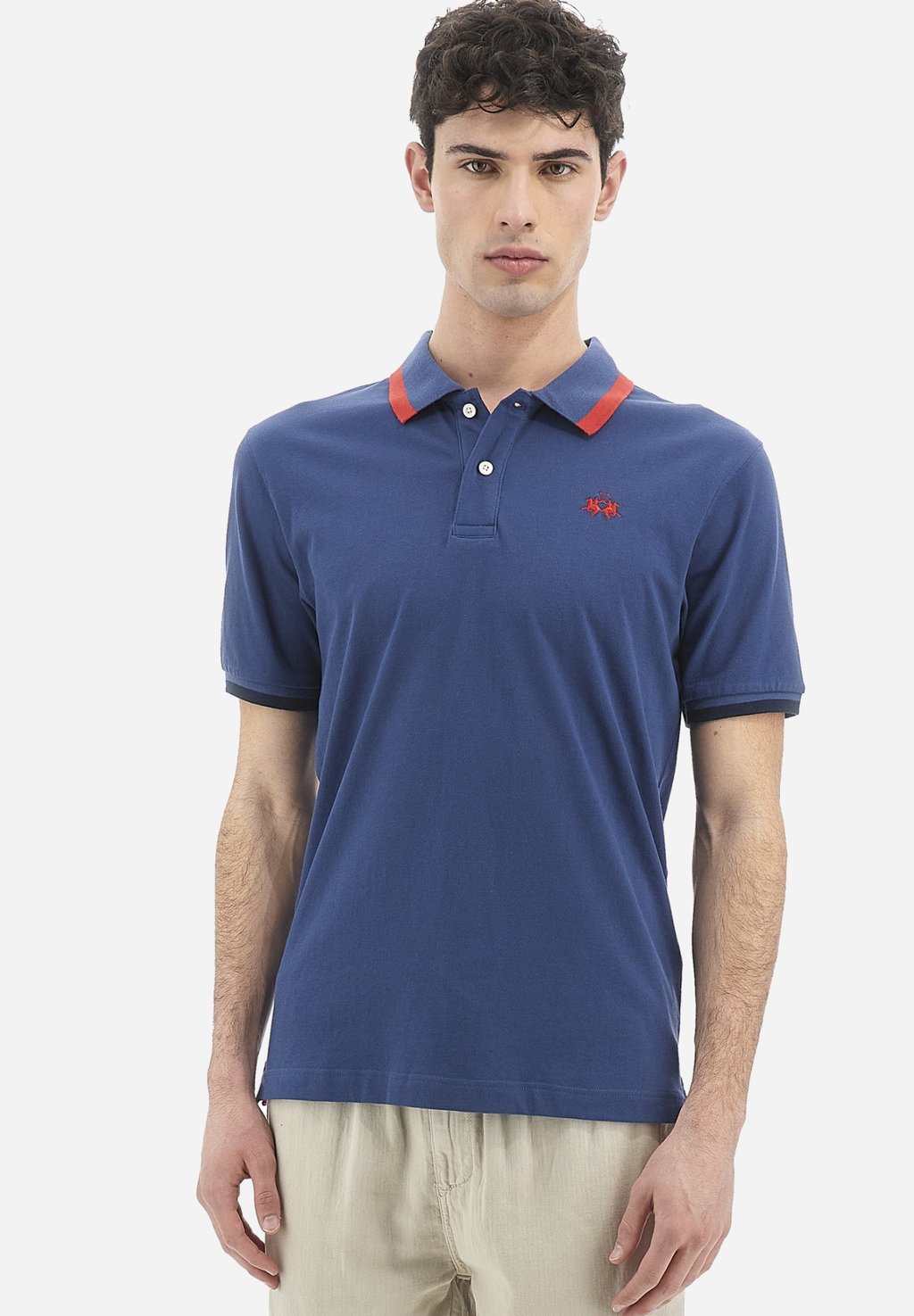 Поло Short-Sleeved Polo Shirt La Martina, цвет dark blue