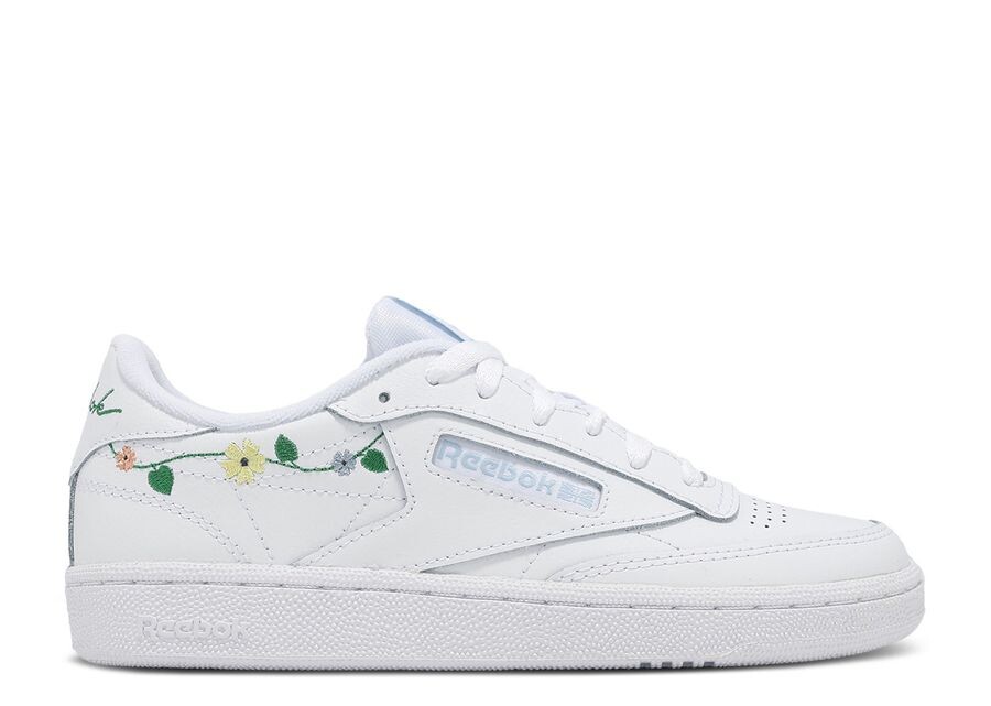

Кроссовки Reebok Wmns Club C 85, цвет Embroidered Floral White Pale Blue