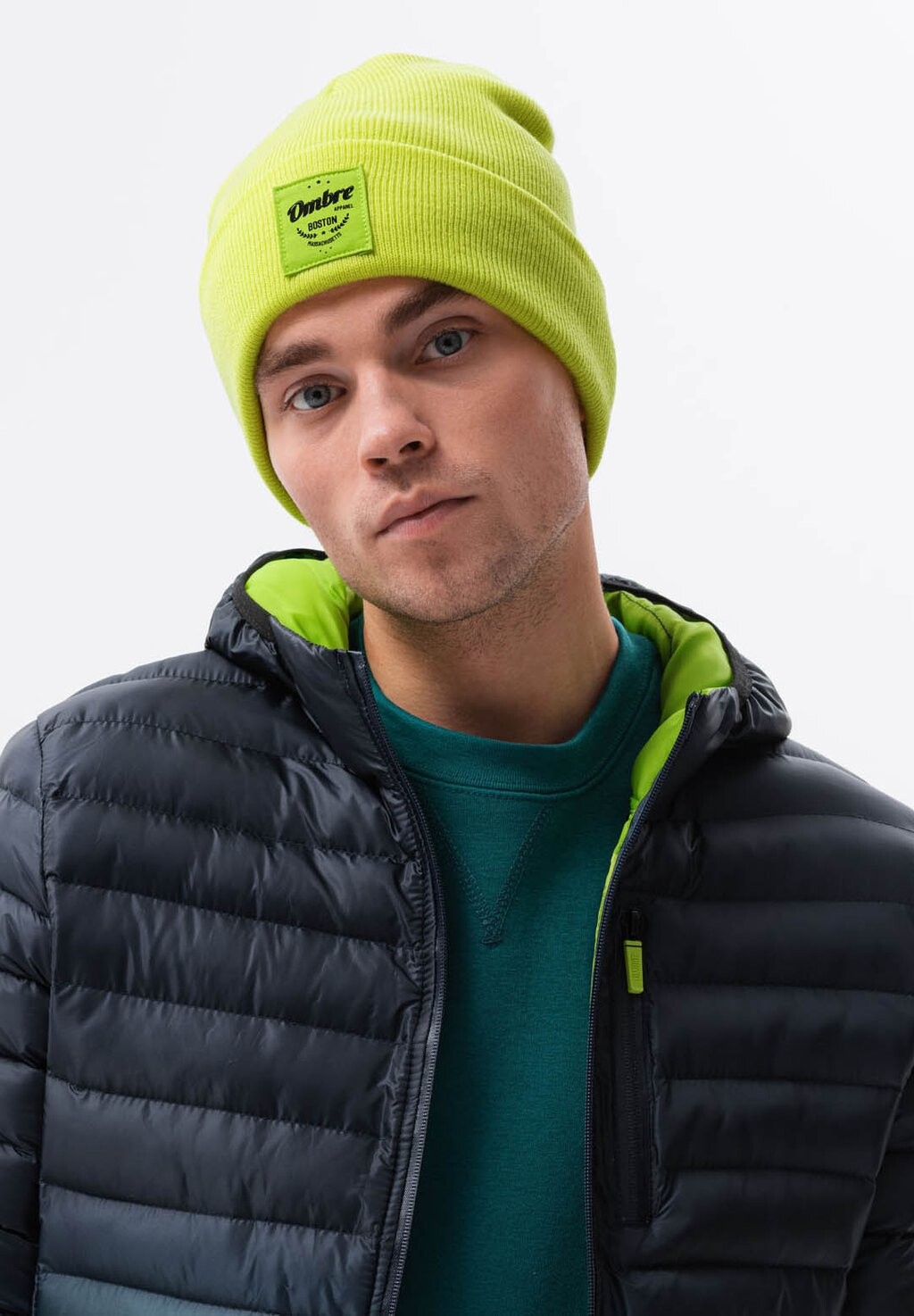 

Шапка Ombre, цвет lime