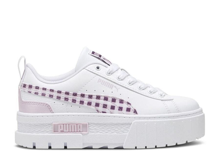 

Кроссовки Puma Mayze Big Kid 'Gingham Cozy - Grape Mist', белый
