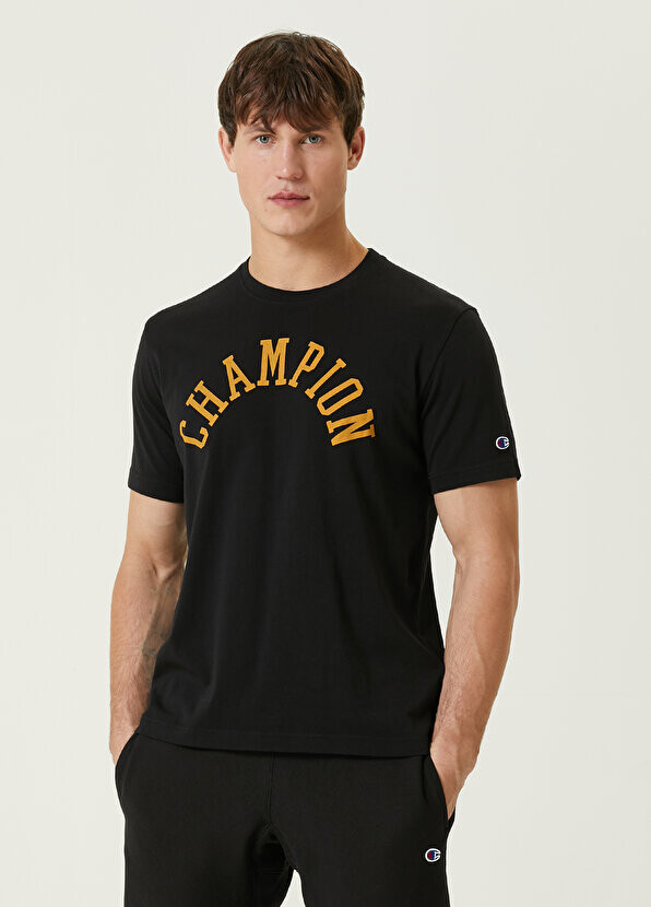 

Черная футболка с логотипом Champion, Черный