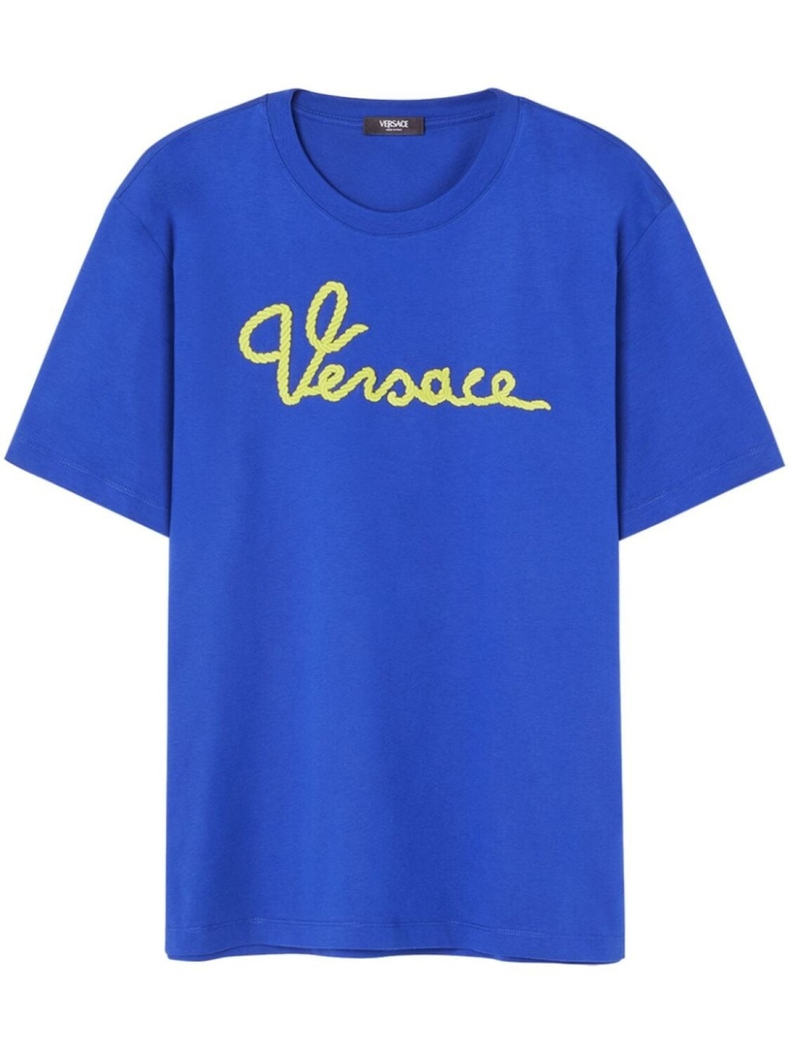 

Versace футболка с вышитым логотипом, синий