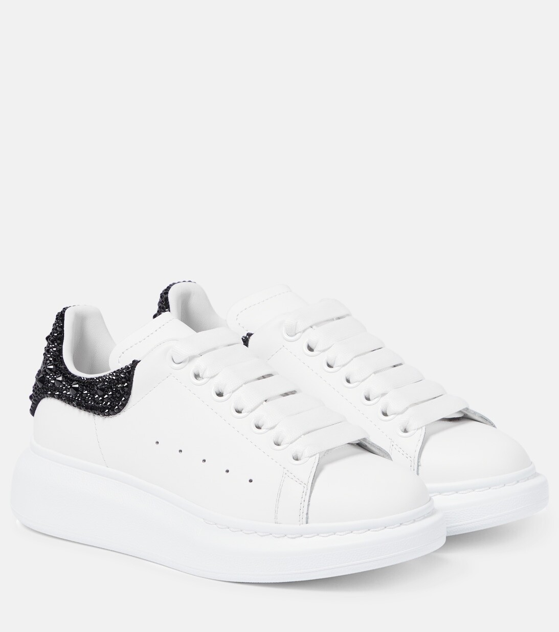 

Кожаные кроссовки с декором Alexander McQueen, белый