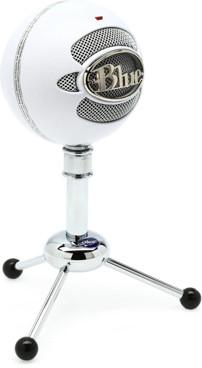 

Синие микрофоны Snowball USB-микрофон со штативом — текстурированный белый