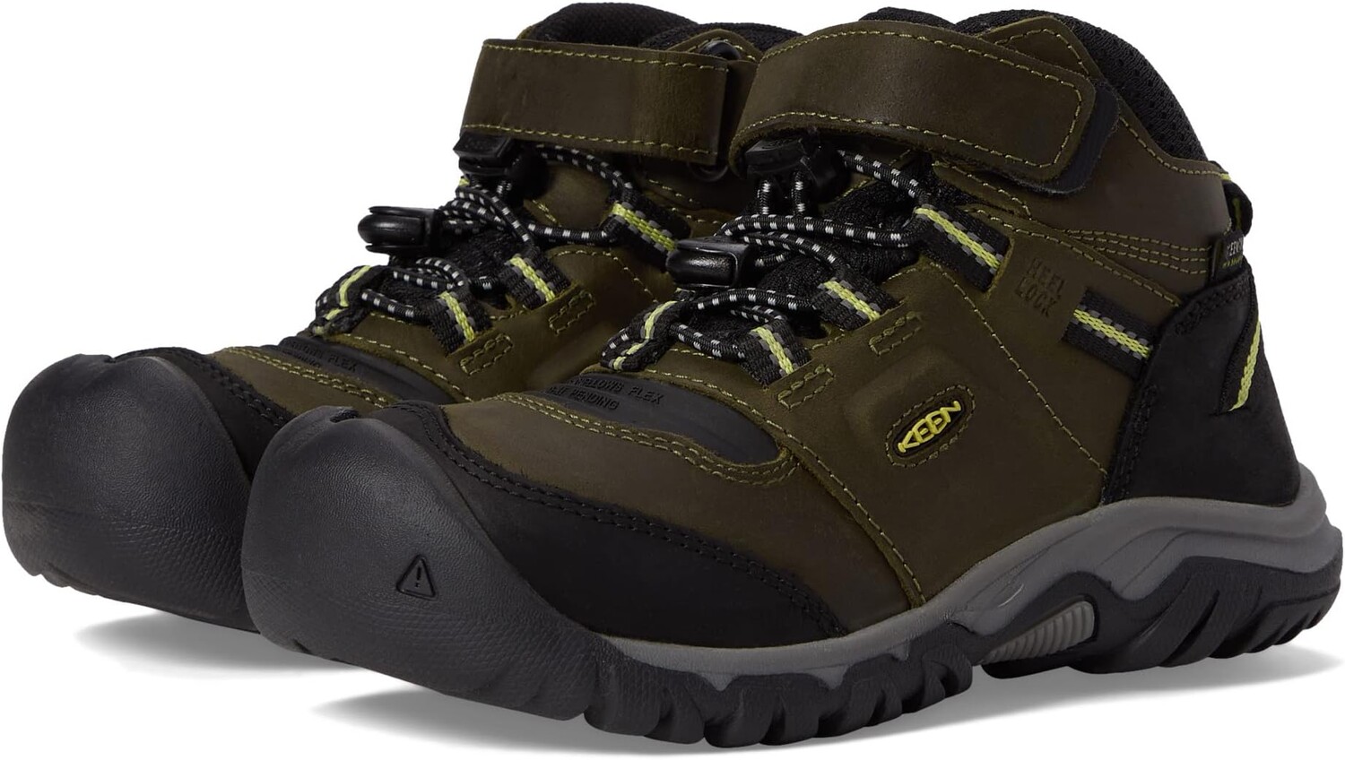 

Походная обувь Ridge Flex Mid WP KEEN, цвет Dark Olive/Dusky Citron