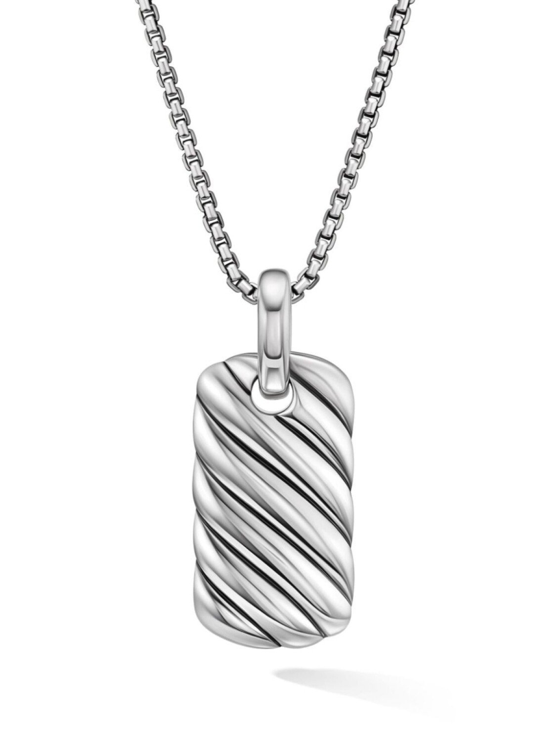 

Серебряная подвеска Petite Sculpted Cable David Yurman, серебряный