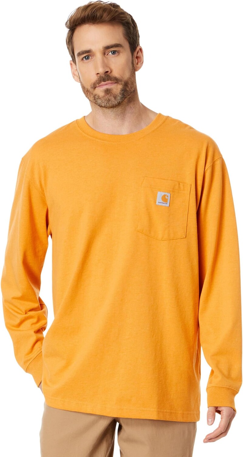 

Футболка с карманами для рабочей одежды L/S Carhartt, цвет Honeycomb Heather