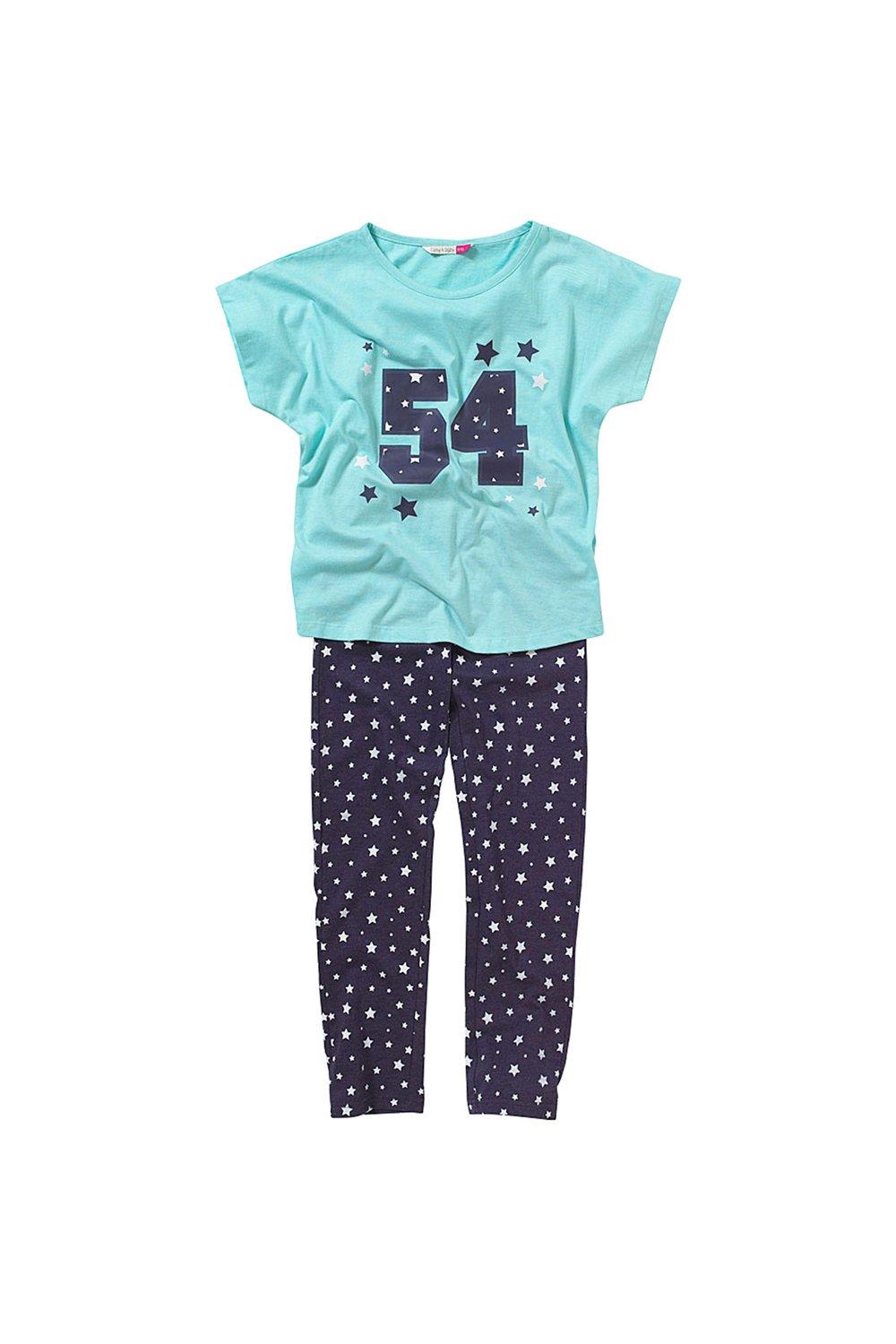 цена Университетский пижамный комплект Girls 54 Cozy n Dozy, синий