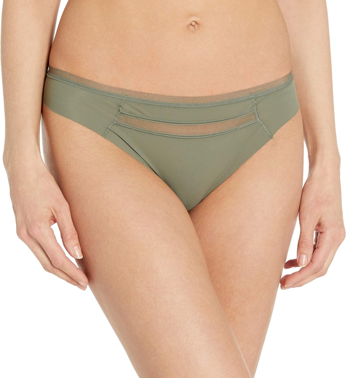 

Женские трусики-стринги Invisibles Line Calvin Klein, цвет Wild Fern