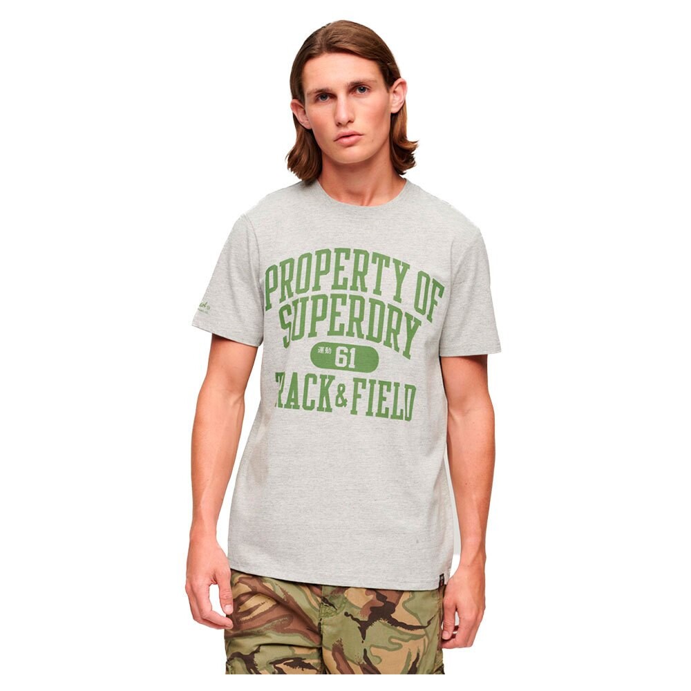 Футболка Superdry Athletic College Graphic Short Sleeve Round Neck, серый