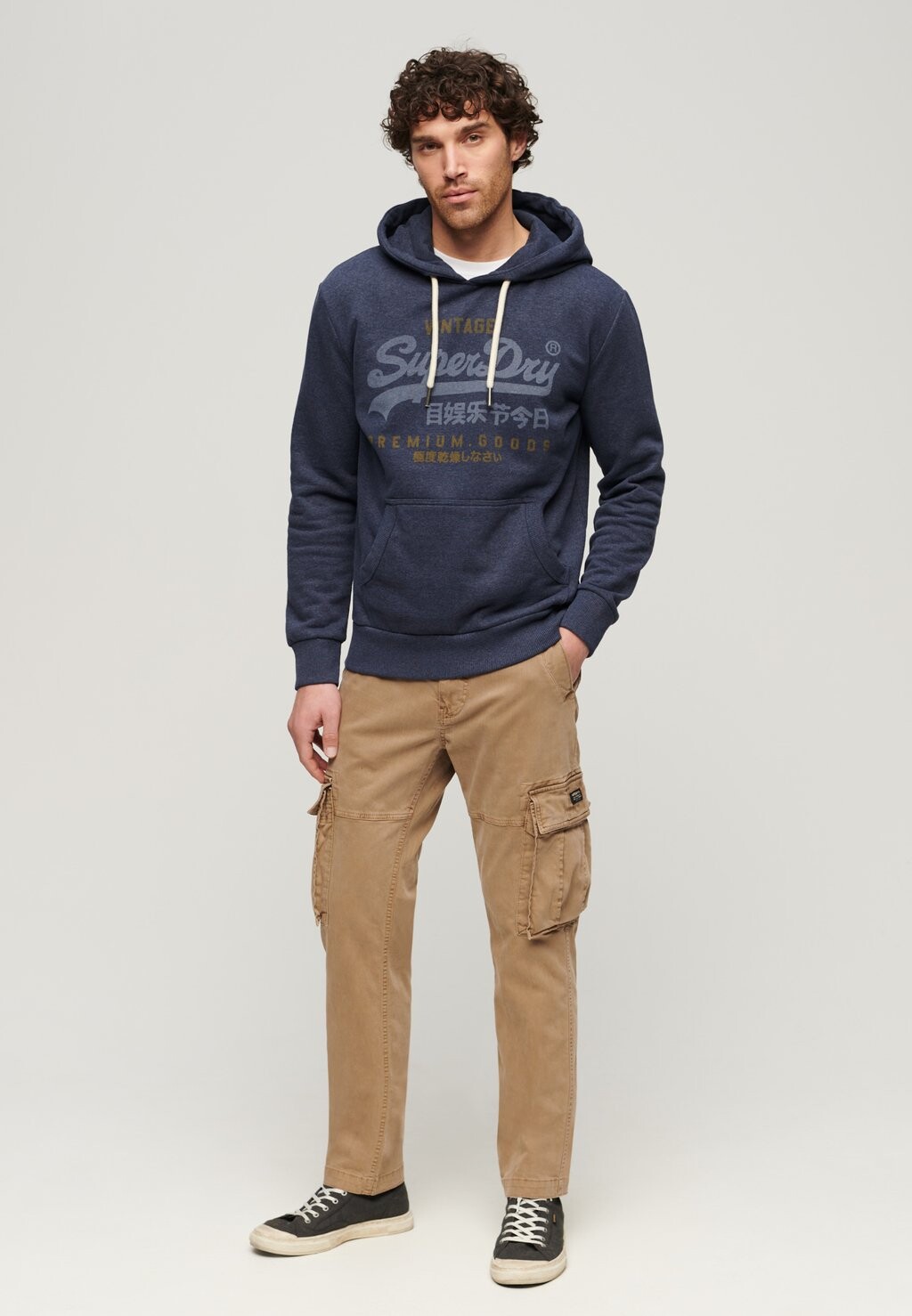 

Толстовка с капюшоном CLASSIC VINTAGE LOGO HERITAGE Superdry, синий
